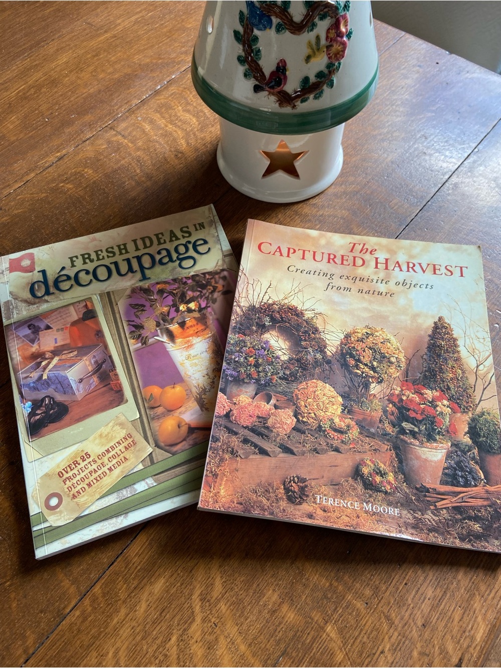 📕🌻2 VTG 90s DIY Handmade Books Harvest Crafts Découpage Ideas Cottagecore Witch